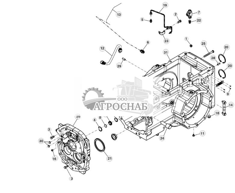 ГРУППА КАРТЕРА КОРОБКИ ПЕРЕДАЧ В БЛОКЕ С ТРАНСМИССИЕЙ (MFWD) (YZ91260) MRTPSM1SB - ST305152 283.jpg